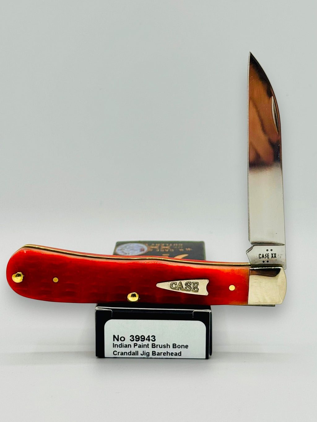 Case XX 39943 Indian Paint Brush Crandall jig bone barehead Trapper, photo 1