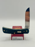 Case XX 51854 Mediterranean Blue Bone Sod Buster Jr — open on Case retail box