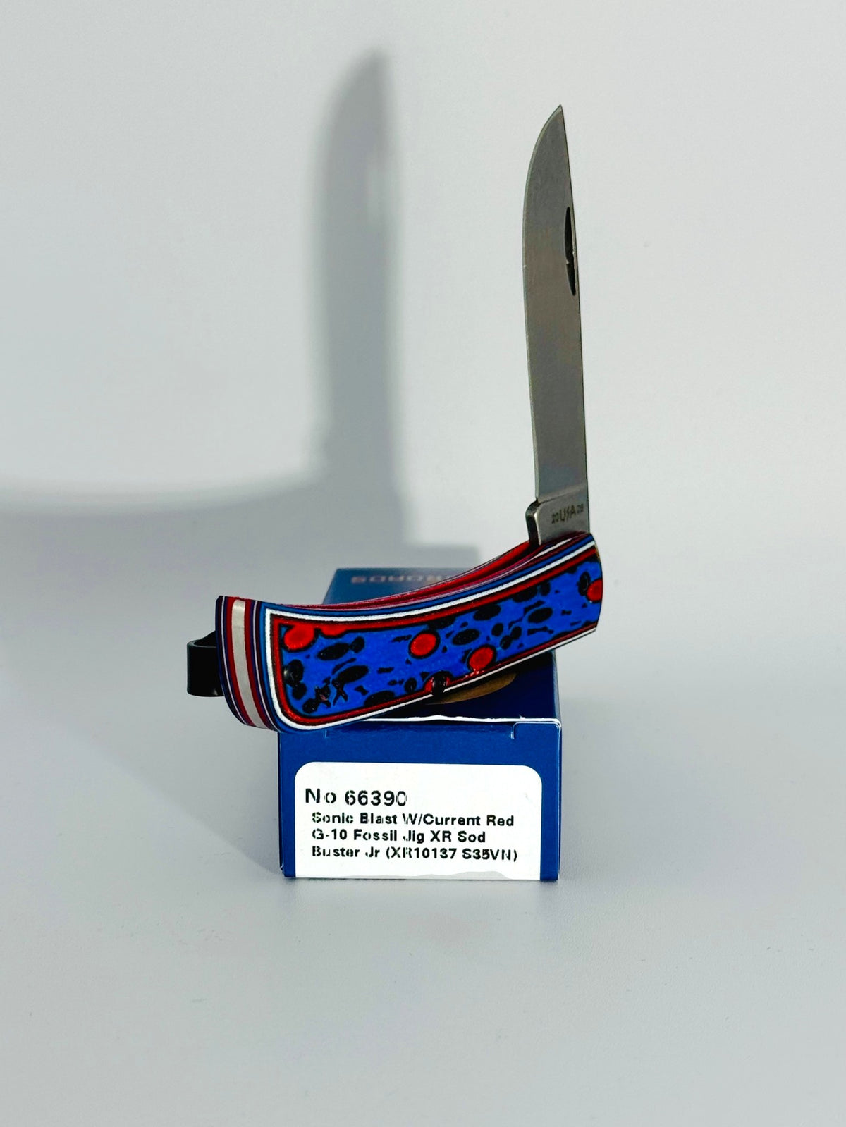 Case XX 66390 Fossil Jig Sonic Blast Current Red G-10 XR Sod Buster Jr, photo 3