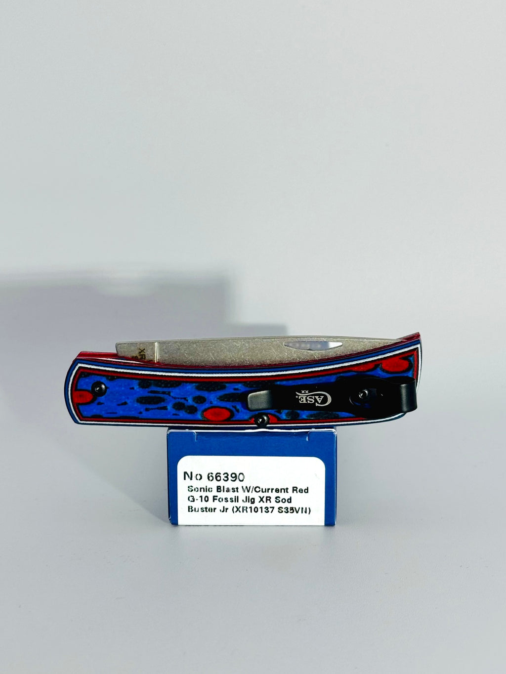 Case XX 66390 Fossil Jig Sonic Blast Current Red G-10 XR Sod Buster Jr, photo 8