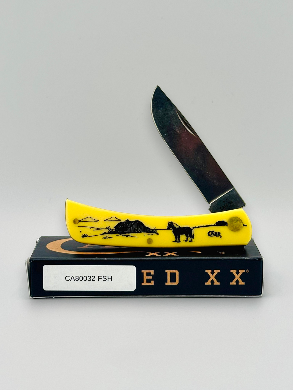Case XX 80032FSH Farm Series Horse Yellow Synthetic Sod Buster Jr