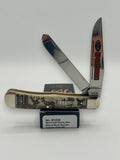 Case XX 81220 Sportsman Deer Bone Trapper — open on Case retail box
