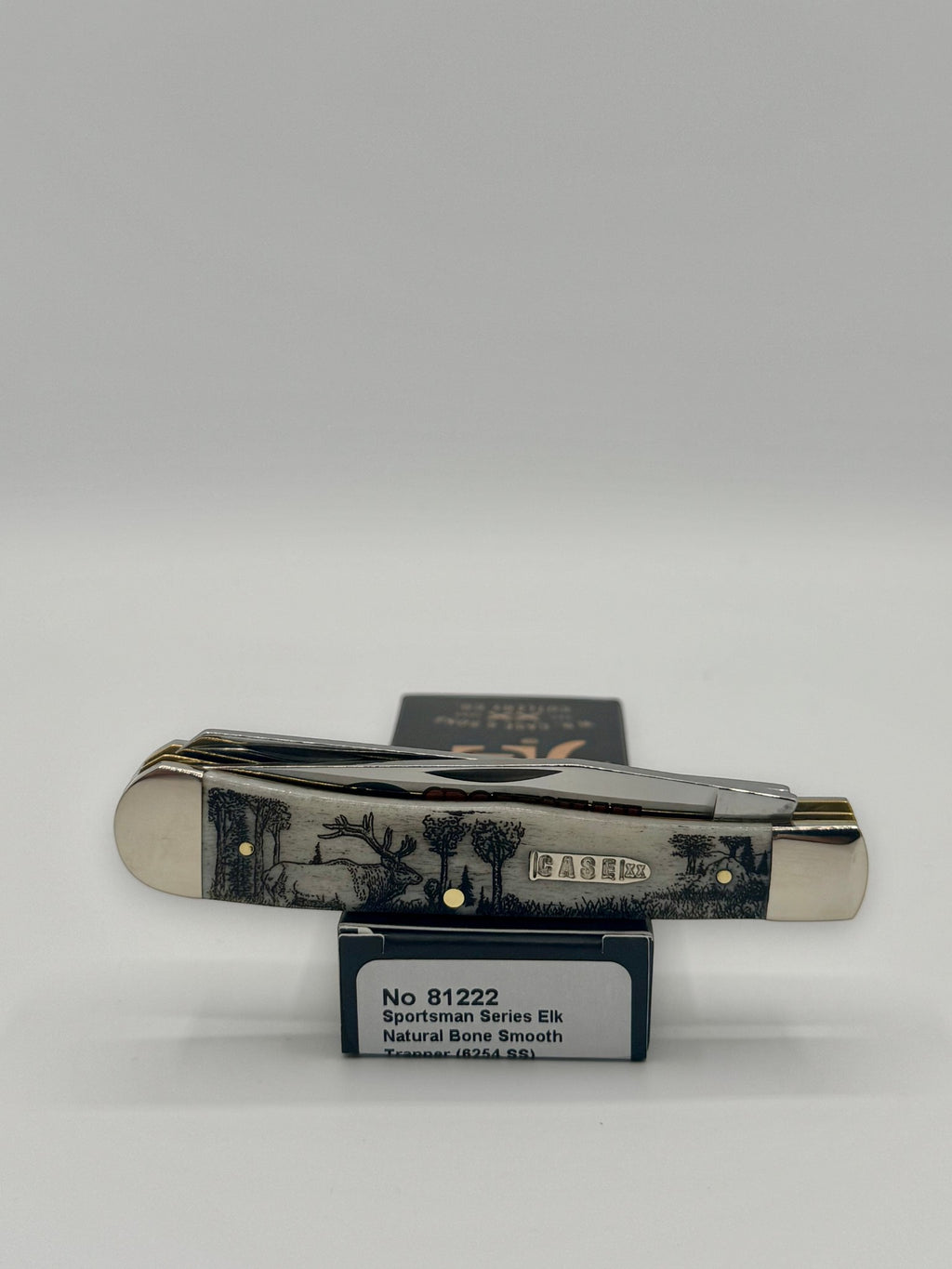 Case XX 81222 Sportsman Elk Bone Trapper — lifestyle angle on Case box