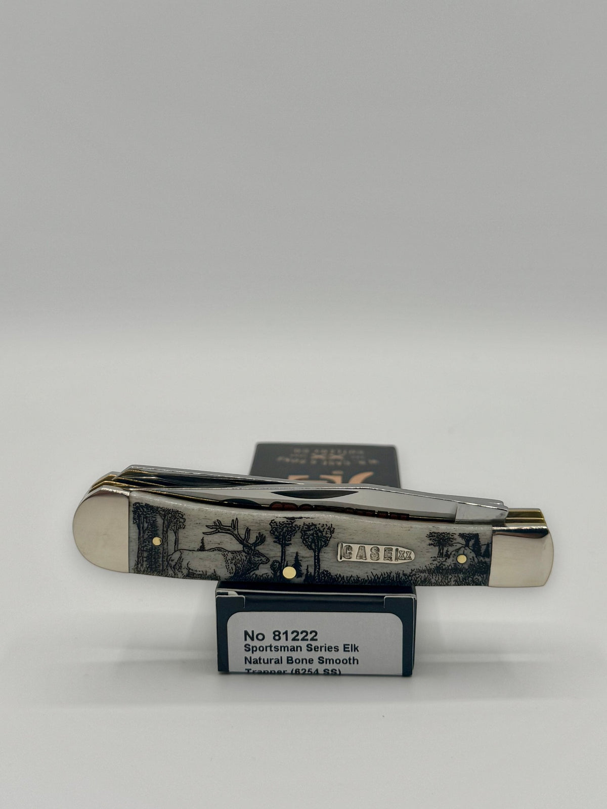 Case XX 81222 Sportsman Elk Bone Trapper — lifestyle angle on Case box