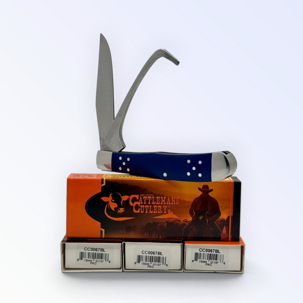 Cattleman's Cutlery Farriers Companion - Blue Delrin