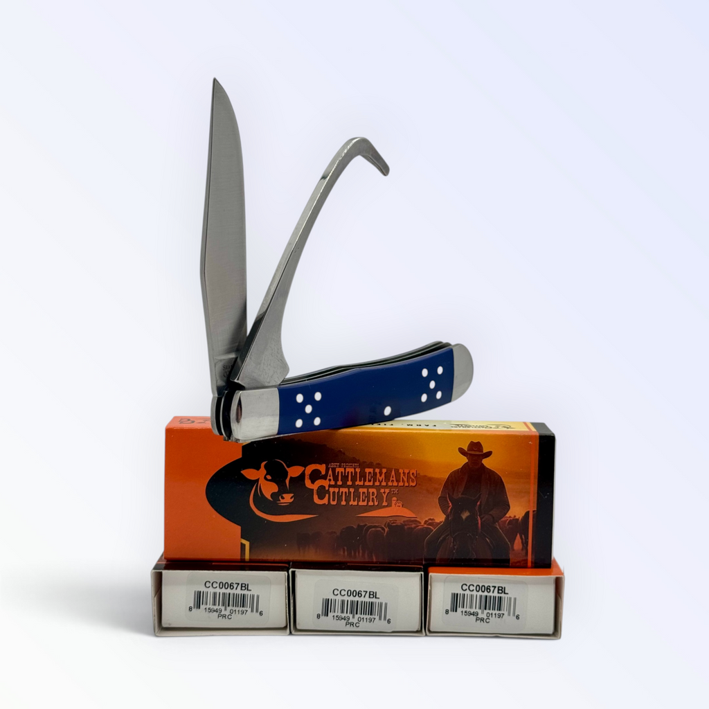 Cattleman's Cutlery Farriers Companion - Blue Delrin