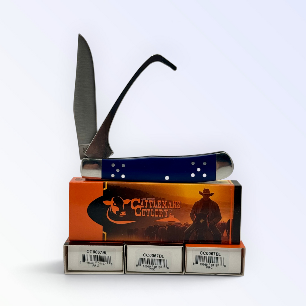 Cattleman's Cutlery Farriers Companion - Blue Delrin