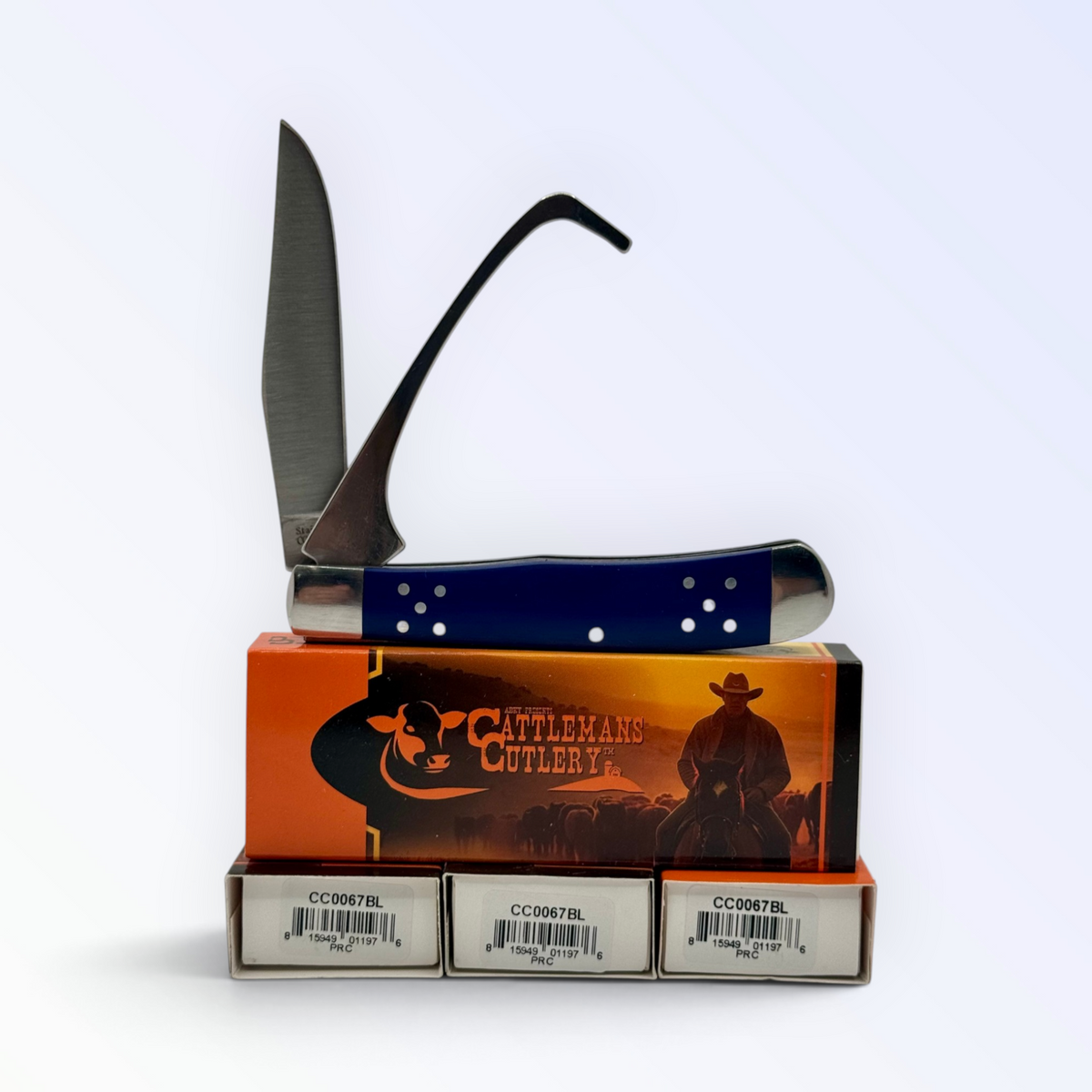Cattleman's Cutlery Farriers Companion - Blue Delrin