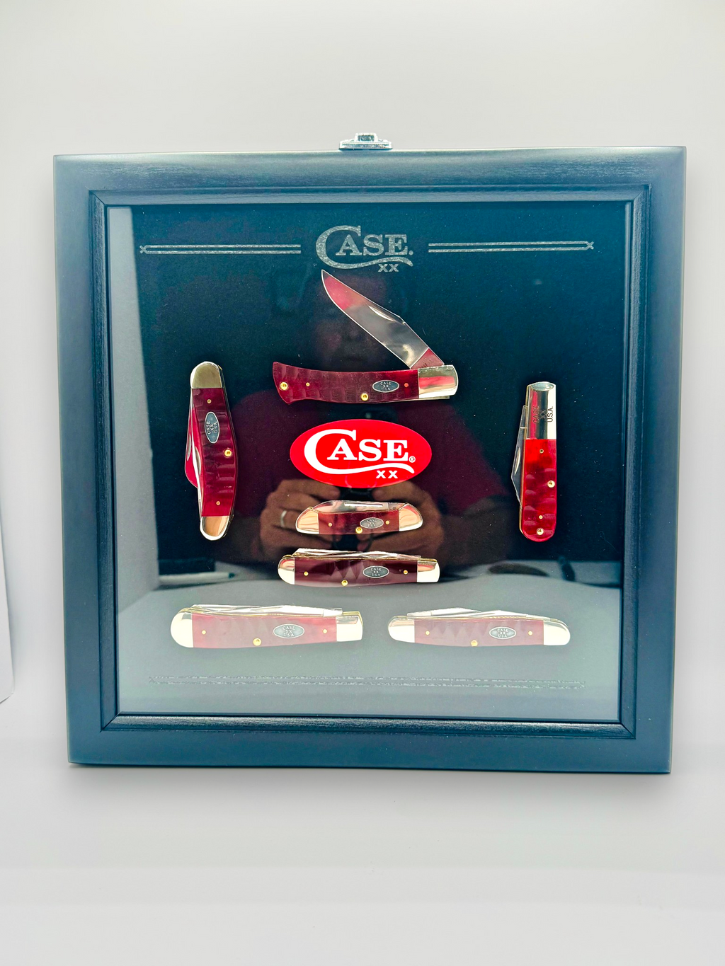 Case XX RGJSET 7-Piece Red Gator Jig Set — angled view of full 7-piece set