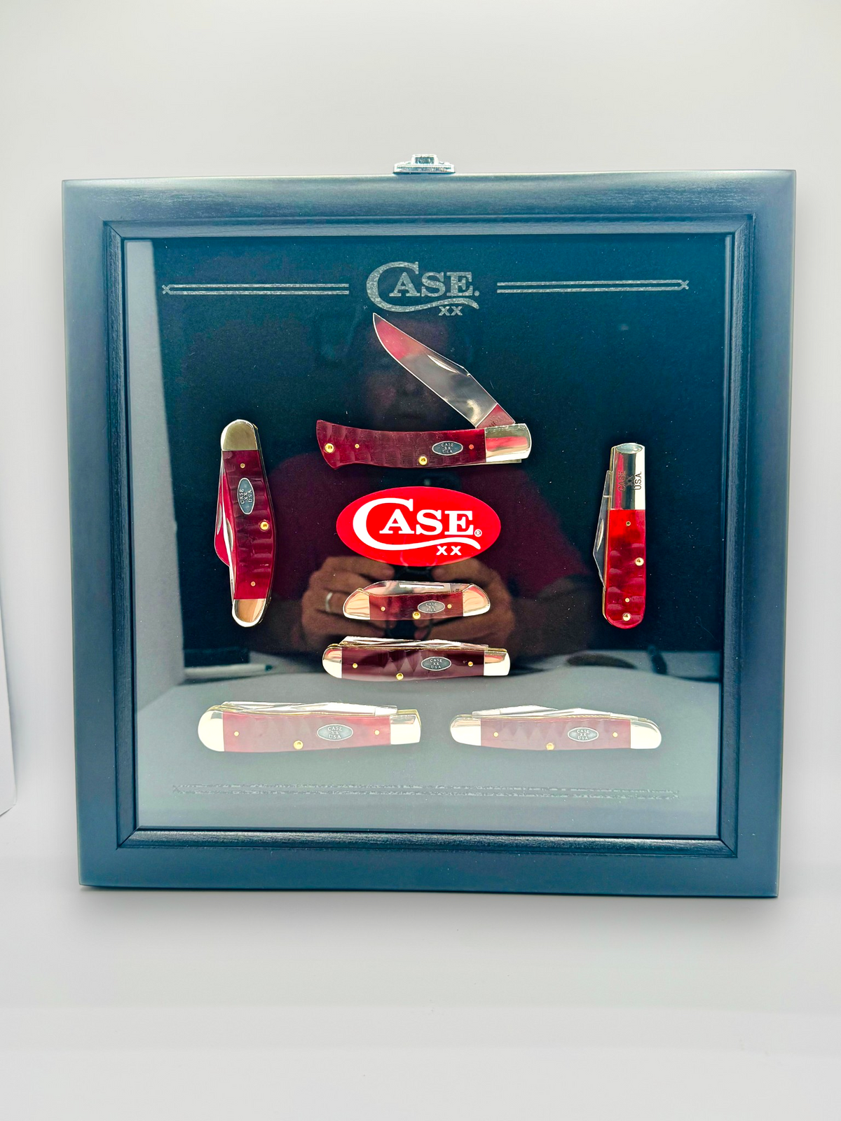 Case XX RGJSET 7-Piece Red Gator Jig Set — angled view of full 7-piece set