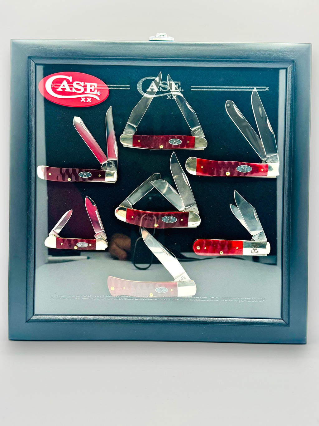 Case XX RGJSET 7-Piece Red Gator Jig Set — display case with Red Gator Jig knives