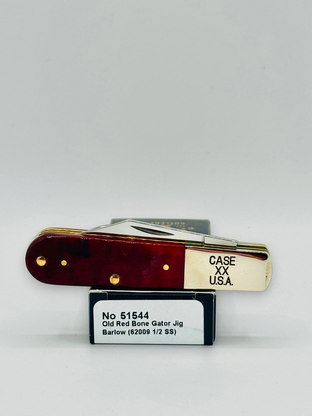 Case XX 51544 Red Bone Gator Jig Barlow — profile on Case packaging