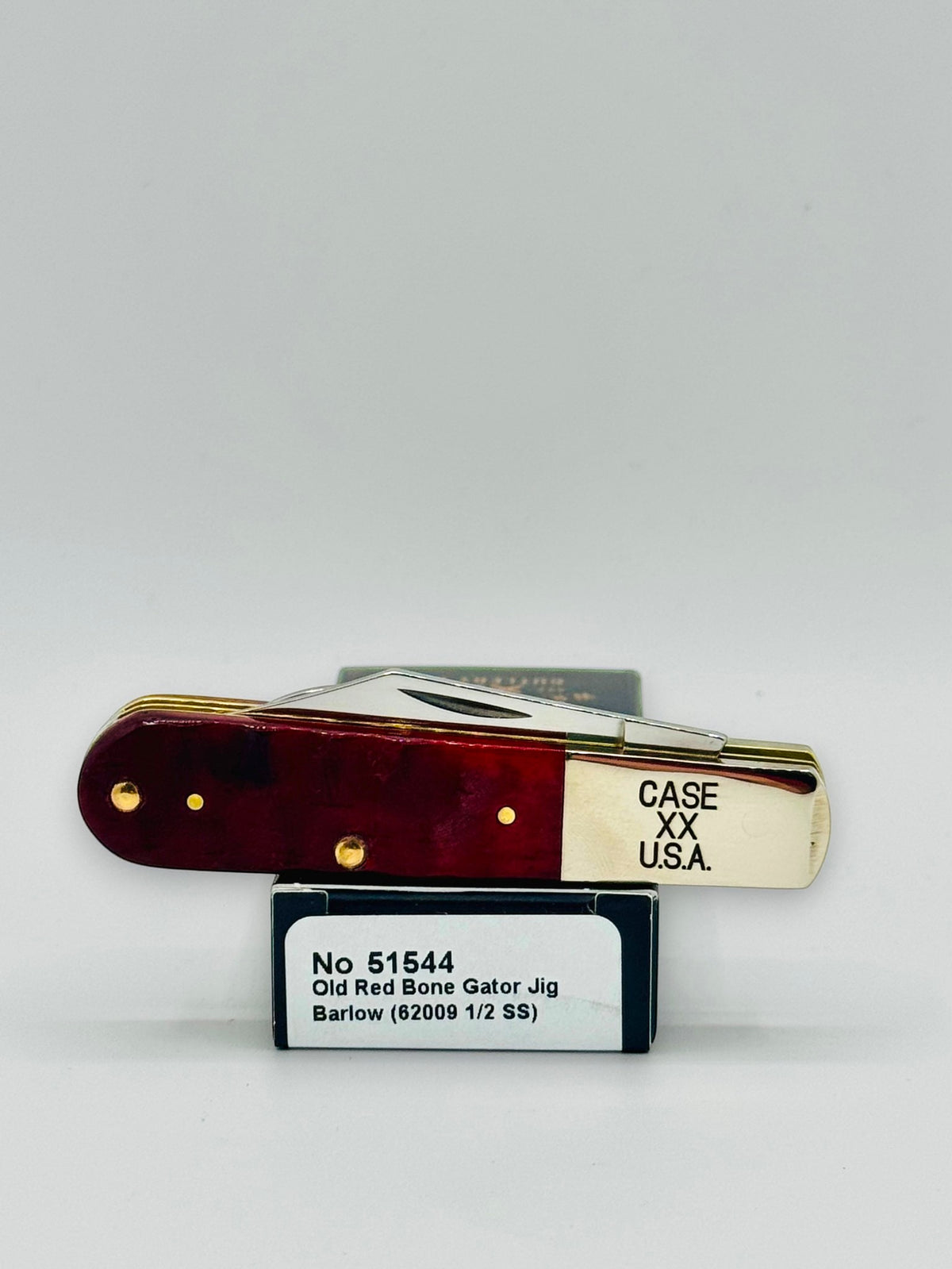 Case XX 51544 Red Bone Gator Jig Barlow — profile on Case packaging