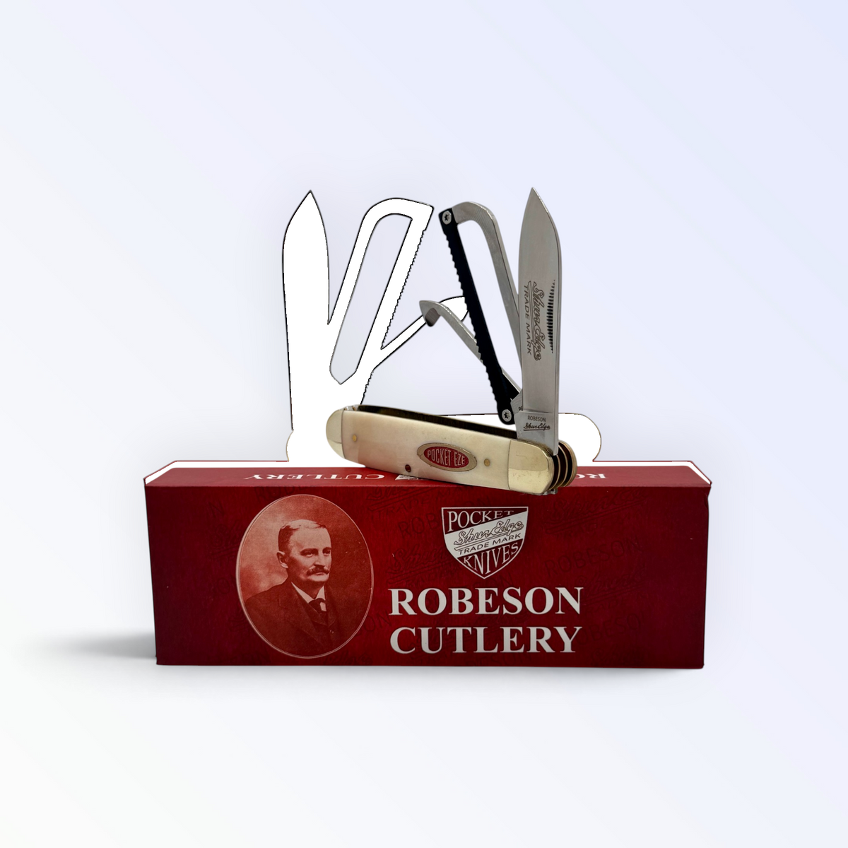 Robeson Gamecock Folder - White Smooth Bone