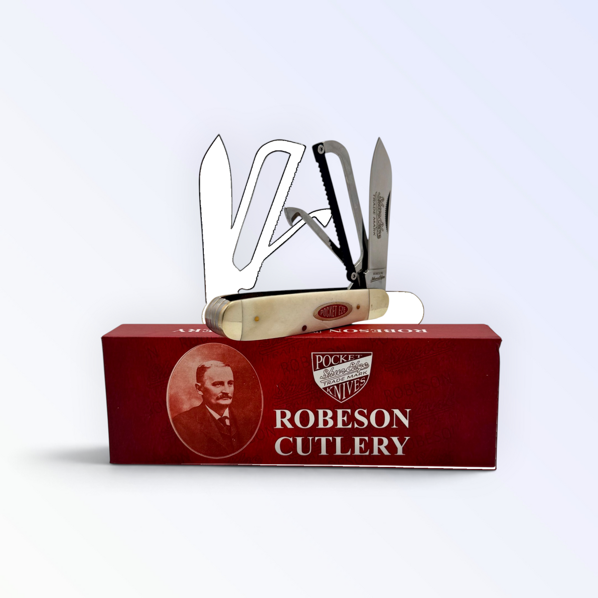 Robeson Gamecock Folder - White Smooth Bone