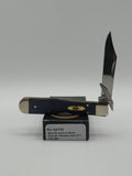 Pigeon Roost Knives Case XX Cheetah Cub pocket knife with blue sycamore wood handle and swing guard blade