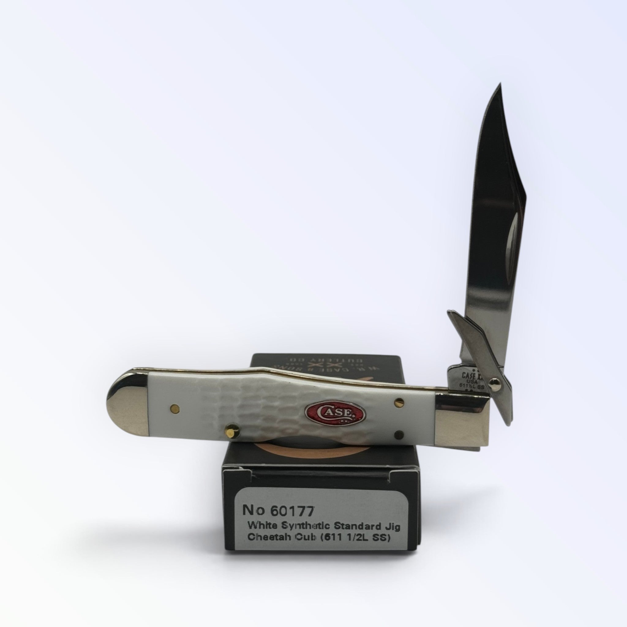 Case XX 60177 White Synthetic Cheetah Cub | Pigeon Roost Knives