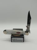 Pigeon Roost Knives Case XX SparXX Cheetah Cub pocket knife with white jigged synthetic handle and locking clip blade