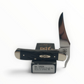 Pigeon Roost Knives Case XX RussLock with black synthetic rough jig handle and stainless steel clip blade