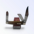 Case XX Large Stockman 58204: Antique Bone Smooth, angled view showing handle texture and bolsters
