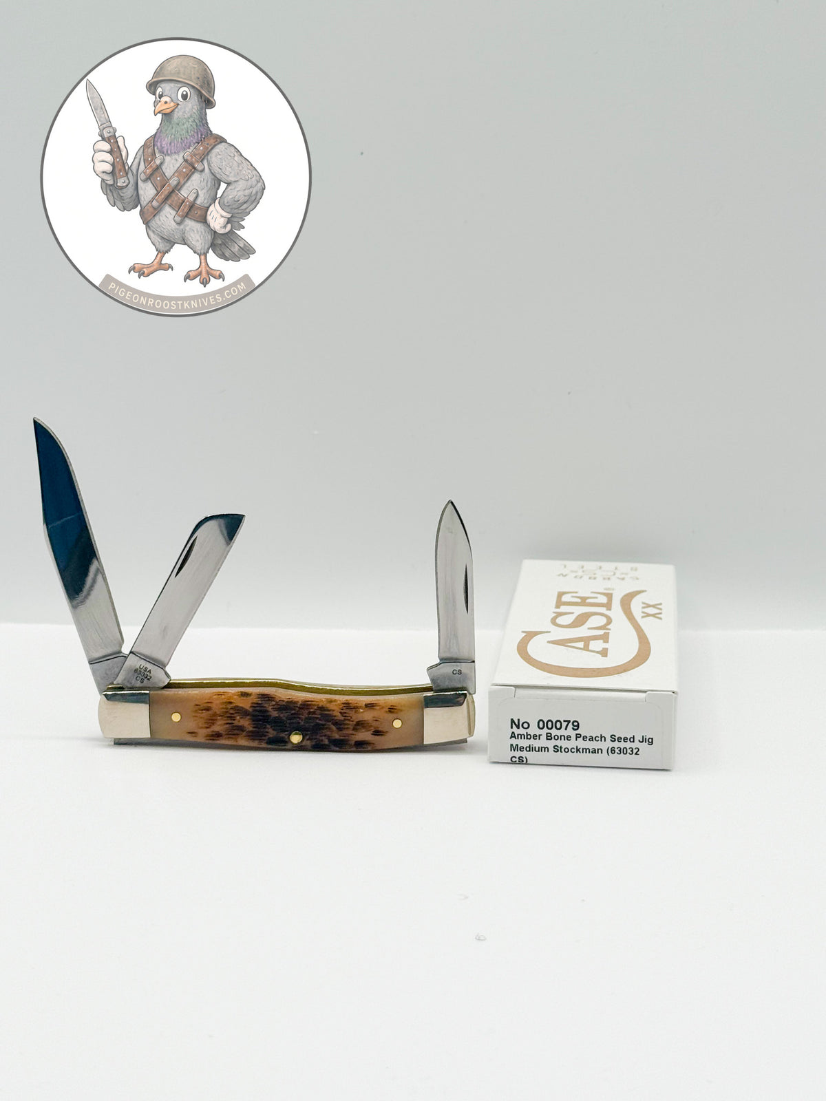 Case XX 00079 Jigged Amber Bone Medium Stockman Carbon Steel — photo 4