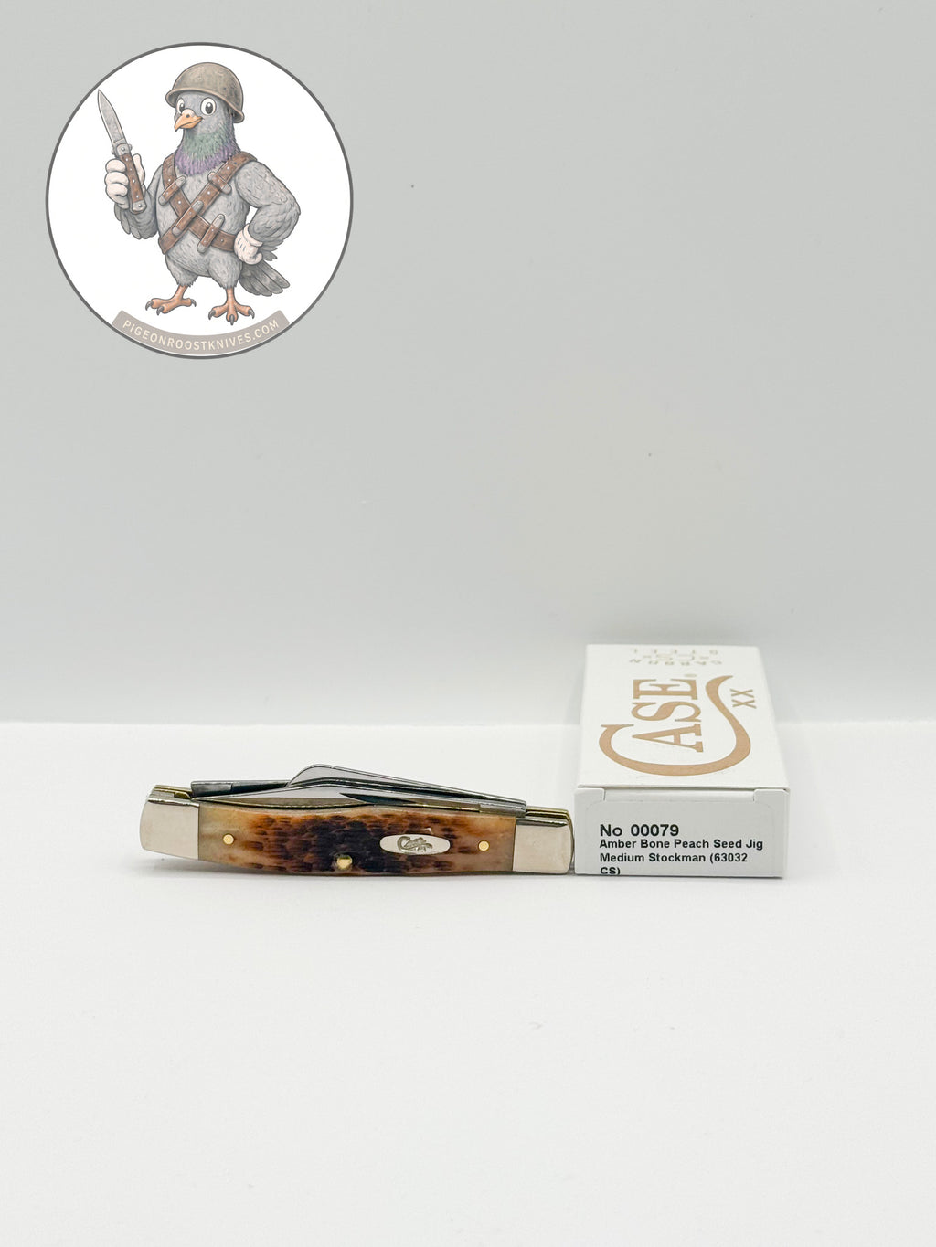 Case XX 00079 Jigged Amber Bone Medium Stockman Carbon Steel — photo 5