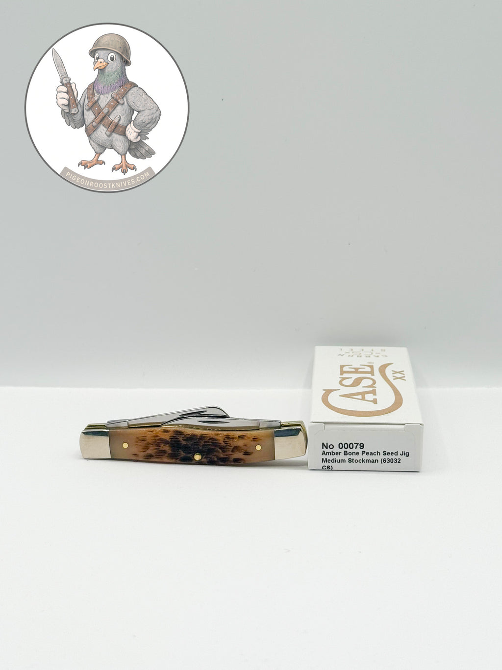 Case XX 00079 Jigged Amber Bone Medium Stockman Carbon Steel — photo 6