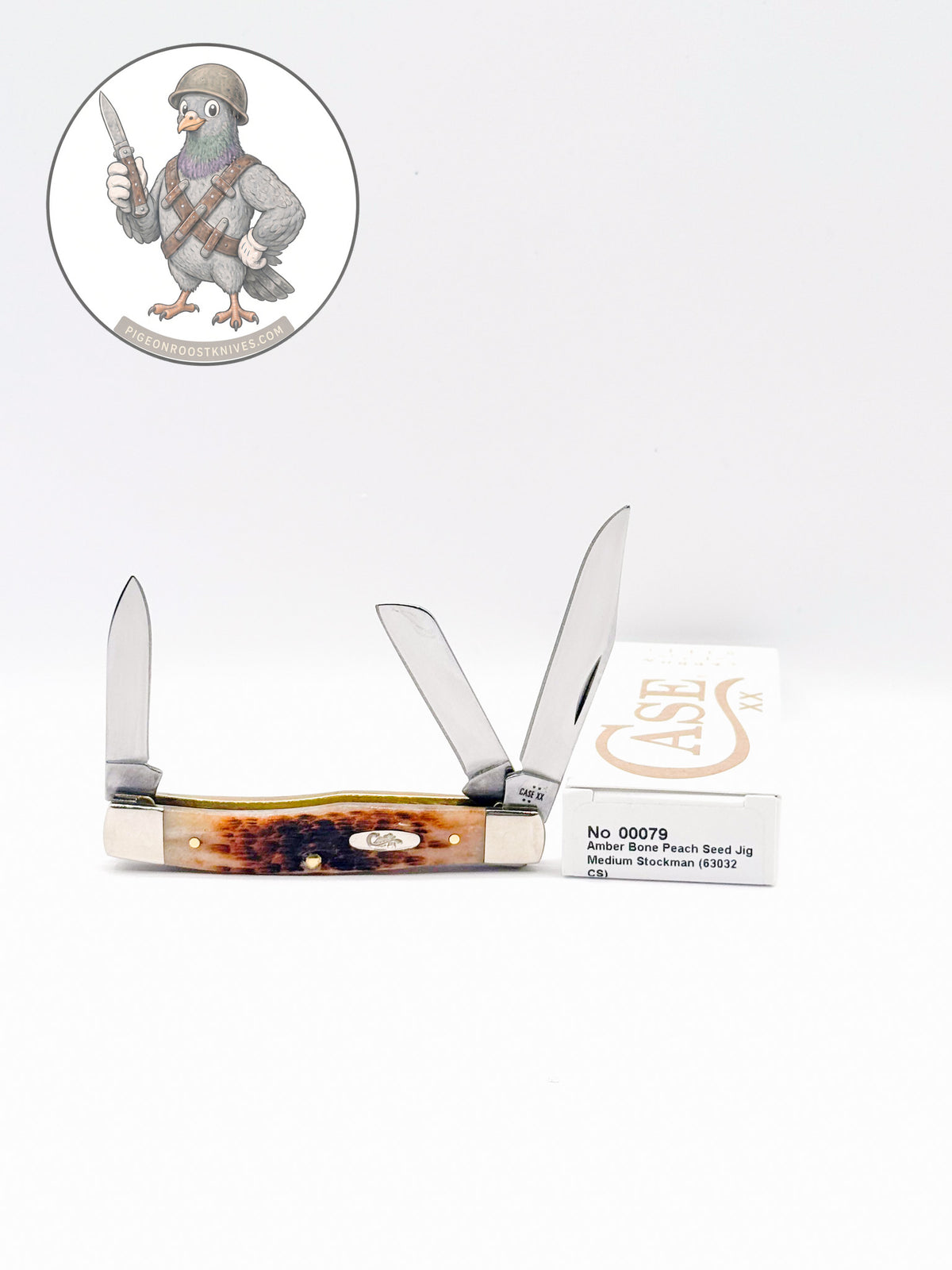 Case XX 00079 Jigged Amber Bone Medium Stockman Carbon Steel — photo 3