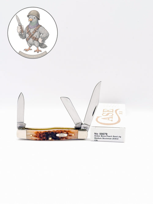 Case XX 00079 Jigged Amber Bone Medium Stockman Carbon Steel — photo 3