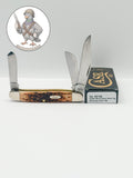 Case XX 00128 Amber Bone Peach Seed Jig Medium Stockman — photo 3