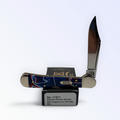 Case XX Mini CopperLock with Patriot Kirinite and locking clip blade, SKU 11211 — blades open resting on the factory box