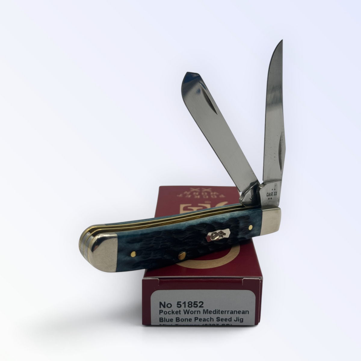 Case XX 51852 Mini Trapper Pocket Worn Mediterranean Blue Bone — photo 2