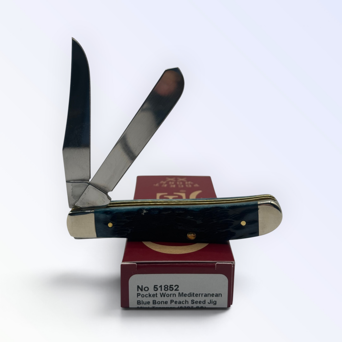 Case XX 51852 Mini Trapper Pocket Worn Mediterranean Blue Bone — photo 5