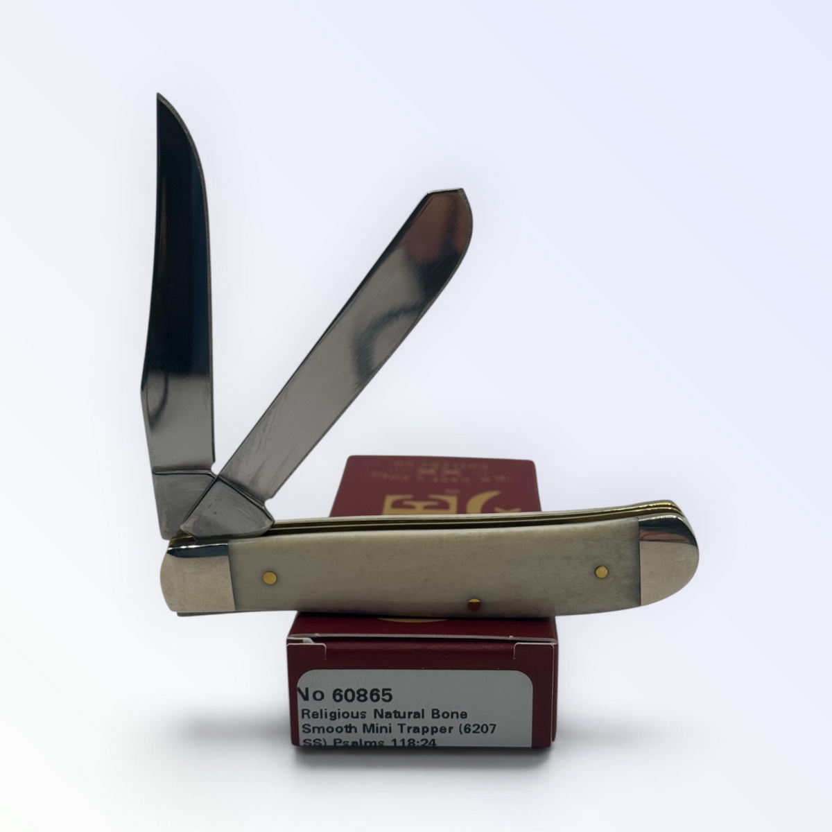 Case XX 60865 – Religious Natural Bone Mini Trapper (Psalms 118:24) — photo 5