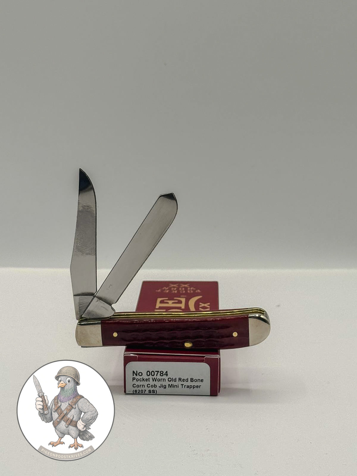 Case XX 00784 Jigged Old Red Bone Pocket Worn Mini Trapper — photo 2