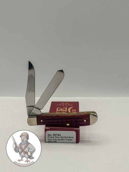 Case XX 00784 Jigged Old Red Bone Pocket Worn Mini Trapper — photo 2