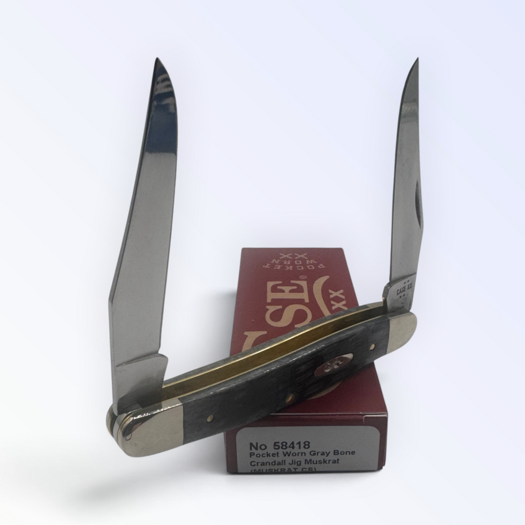 Case XX 58418 – Pocket Worn Gray Bone Crandall Jig Muskrat — photo 2