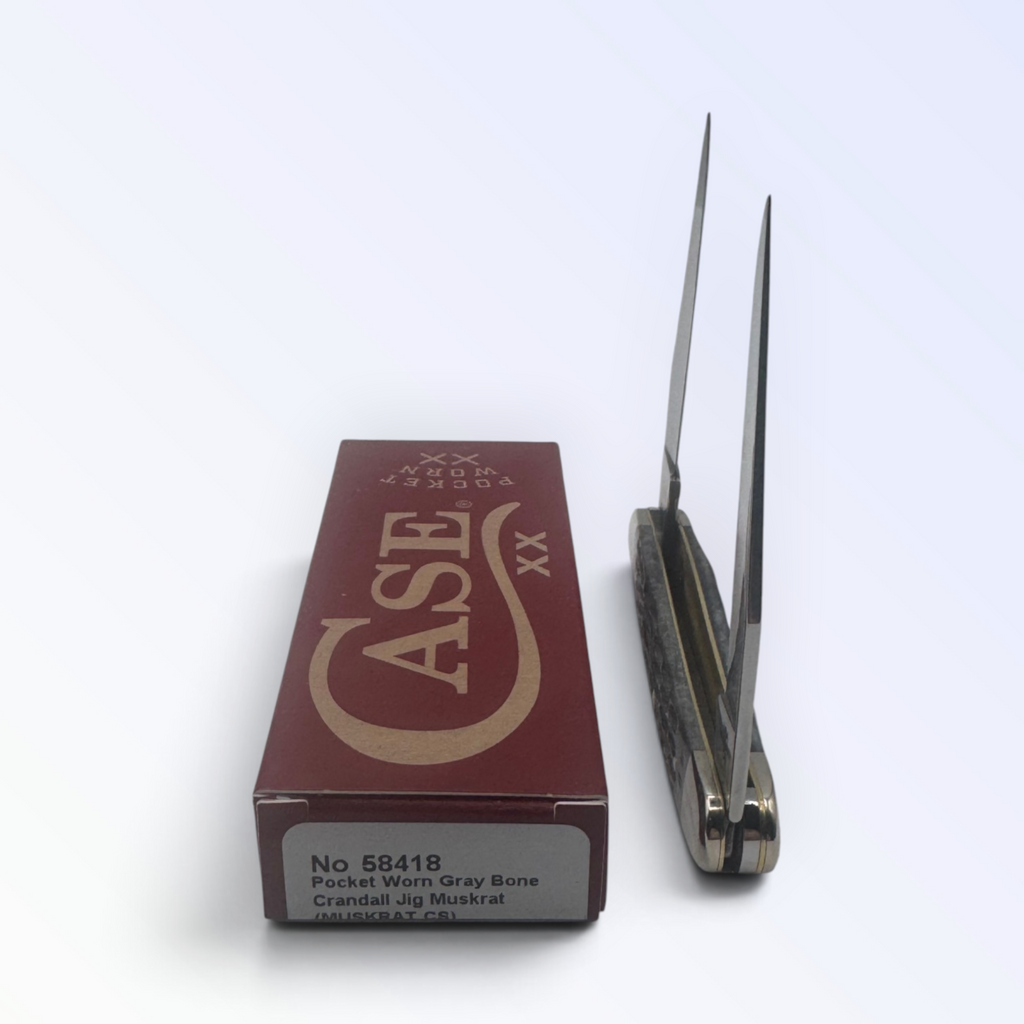 Case XX 58418 – Pocket Worn Gray Bone Crandall Jig Muskrat — photo 3