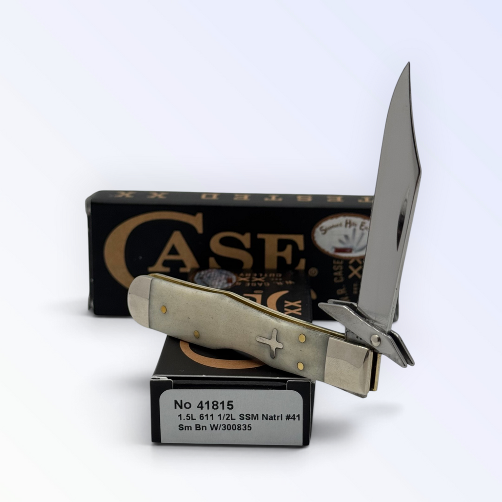 Case XX 41815 natural bone Cheetah Cub cross shield — photo 2