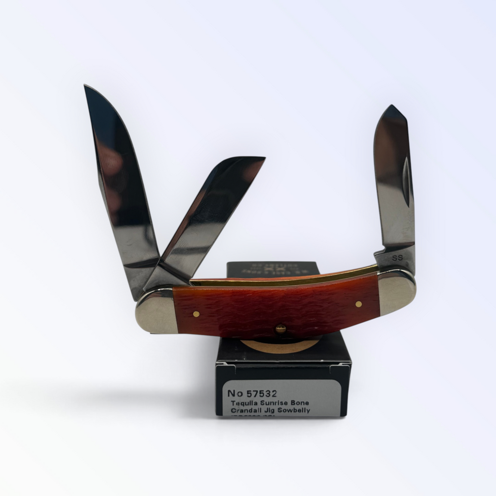 Case XX 57532 – Tequila Sunrise Bone Crandall Jig Sowbelly — photo 5