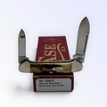 Pigeon Roost Knives Case XX Baby Butterbean pocket knife with genuine deer stag handle and two stainless steel blades 05537.