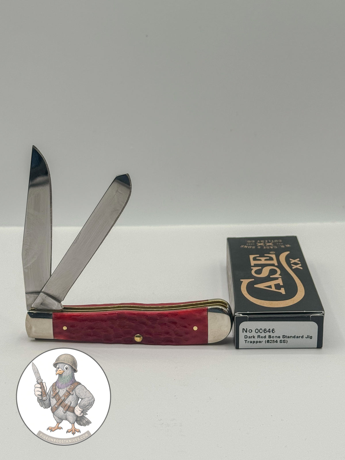 Case XX 00646 Dark Red Jigged Bone Trapper 6254 SS — photo 2