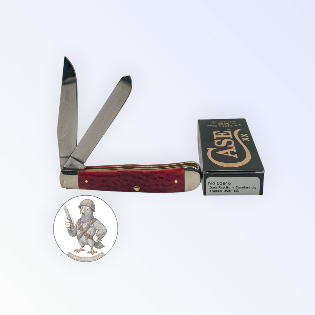 Case XX 00646 Dark Red Jigged Bone Trapper 6254 SS — photo 2