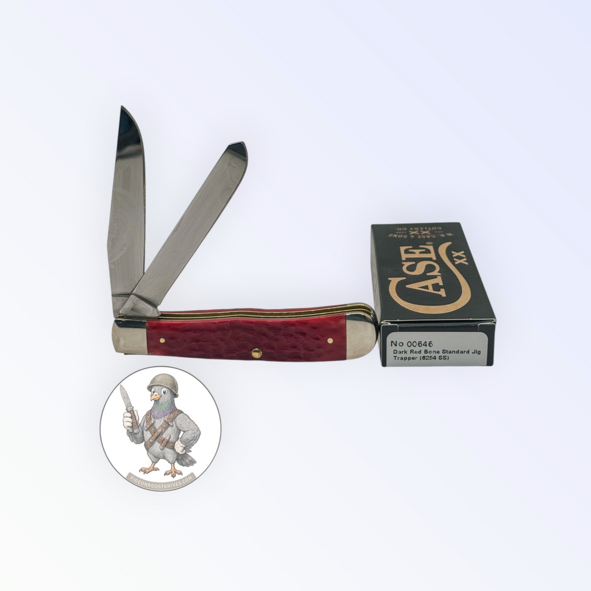 Case XX 00646 Dark Red Jigged Bone Trapper 6254 SS — photo 2