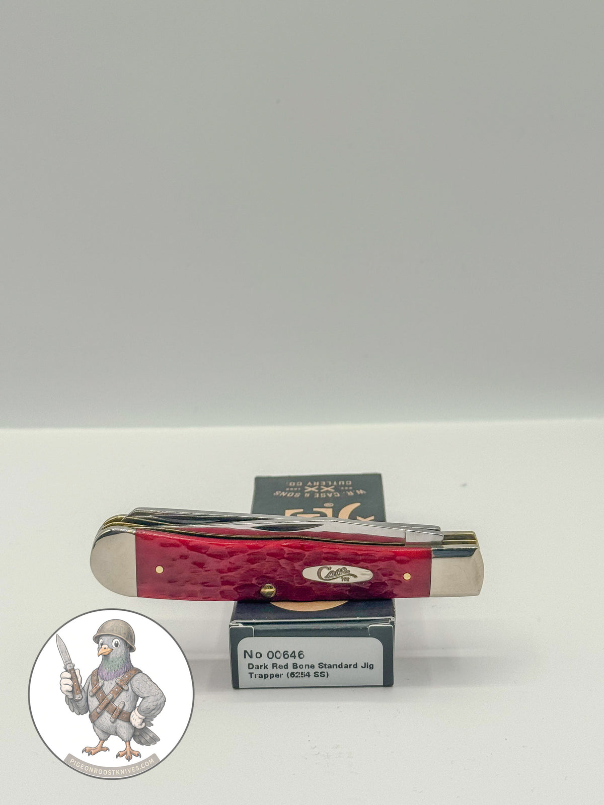 Case XX 00646 Dark Red Jigged Bone Trapper 6254 SS — photo 3