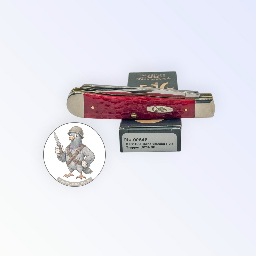 Case XX 00646 Dark Red Jigged Bone Trapper 6254 SS — photo 3