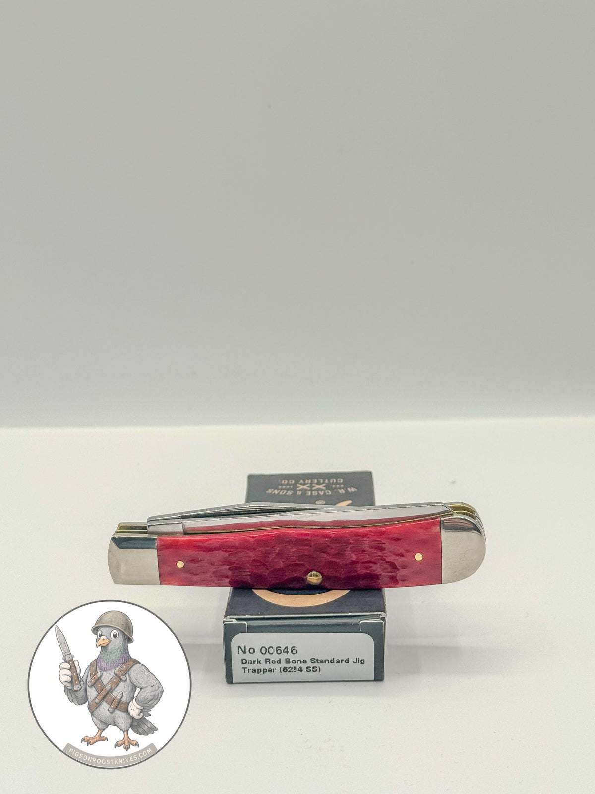 Case XX 00646 Dark Red Jigged Bone Trapper 6254 SS — photo 4