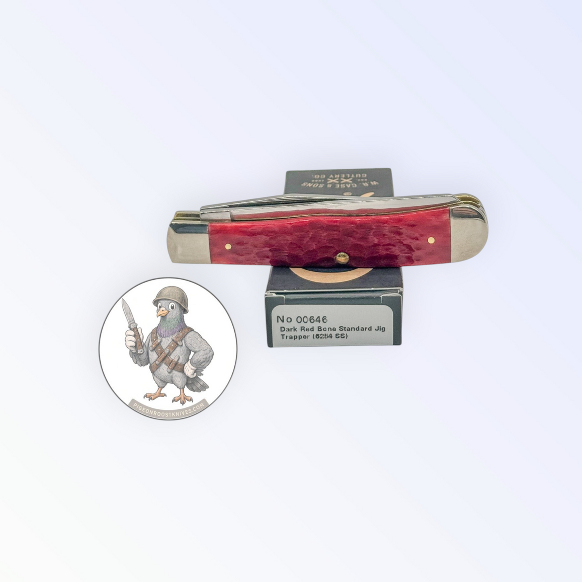 Case XX 00646 Dark Red Jigged Bone Trapper 6254 SS — photo 4