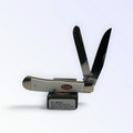 Pigeon Roost Knives Case XX SparXX Trapper pocket knife with white jigged synthetic handle and two stainless blades