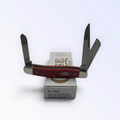 Pigeon Roost Knives Case XX American Workman medium stockman pocket knife with red synthetic handle and three blades